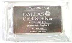 In Texas We Trust 10 oz .999 Fine Silver Ingot/Bar