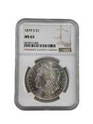 1879-S NGC Graded MS 63 US Morgan Silver Dollar