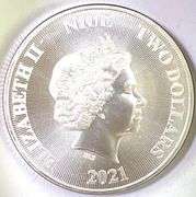 2021 Roaring Lion of Judah Lion King 1oz .999 Fine Silver Round