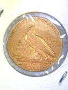 1908 $2.50 US Indian Head Gold Coin
