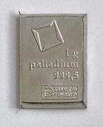 Valcambi Suisse Vertical 1g. 999.5 Fine Palladium Ingot / Bar