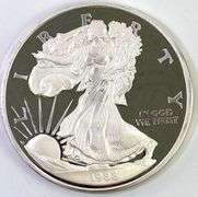 1988 US American Silver Eagle 8oz .999 Fine Silver Round