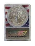2021 ANACS Graded MS 70 American Silver Eagle 1 oz. Fine Silver Dollar