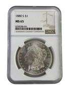 1880-S NGC Graded MS 65 US Morgan Silver Dollar