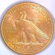 1910-D $10 US Eagle Indian Head Gold Coin