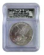 2021 ICG Graded MS 70 American Silver Eagle 1 oz. Fine Silver Dollar