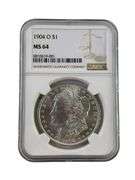 1904-O NGC Graded MS 64 US Morgan Silver Dollar