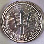 2020 Barbados Trident 1 oz .999 Fine Silver Round