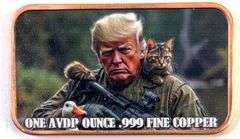 Donald Trump Cat's Don't Snack on Me 1 oz Copper Bar