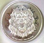 2021 Roaring Lion of Judah Lion King 1oz .999 Fine Silver Round