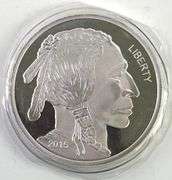 Native American Buffalo 5 oz .999 Fine Silver Round