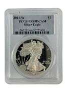 2011 W US Mint American Eagle .999 Fine Silver PCGS PR69DCAM
