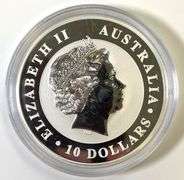 RARE 2013 Australia Koala 10 oz .999 Fine Silver Round in Cap