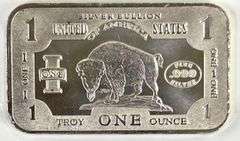 Buffalo Bison Bar 1 oz .999 Fine Silver Bar