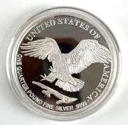 2022 Quarter Troy Pound .999 Fine US Silver American Eagle Proof Like Mirrored Fields