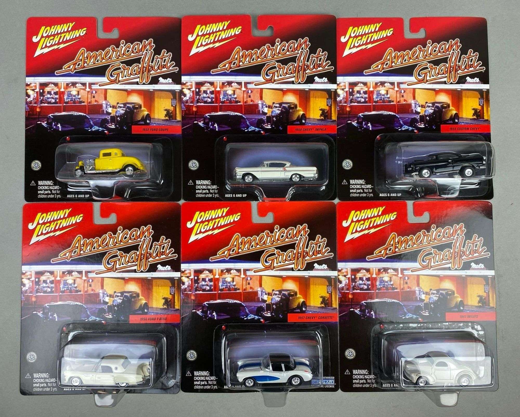 Johnny Lightning American Graffiti ミニカー Vtg. 2001 Johnny Lightning American Graffiti Racing On