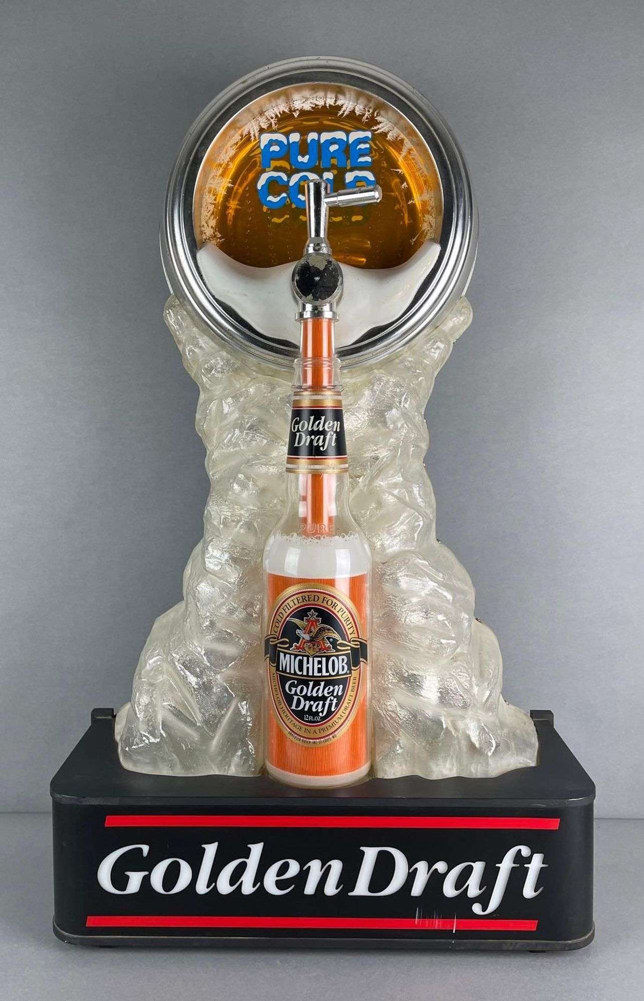 Michelob Golden Draft Light Up Motion Advertising Beer Sign