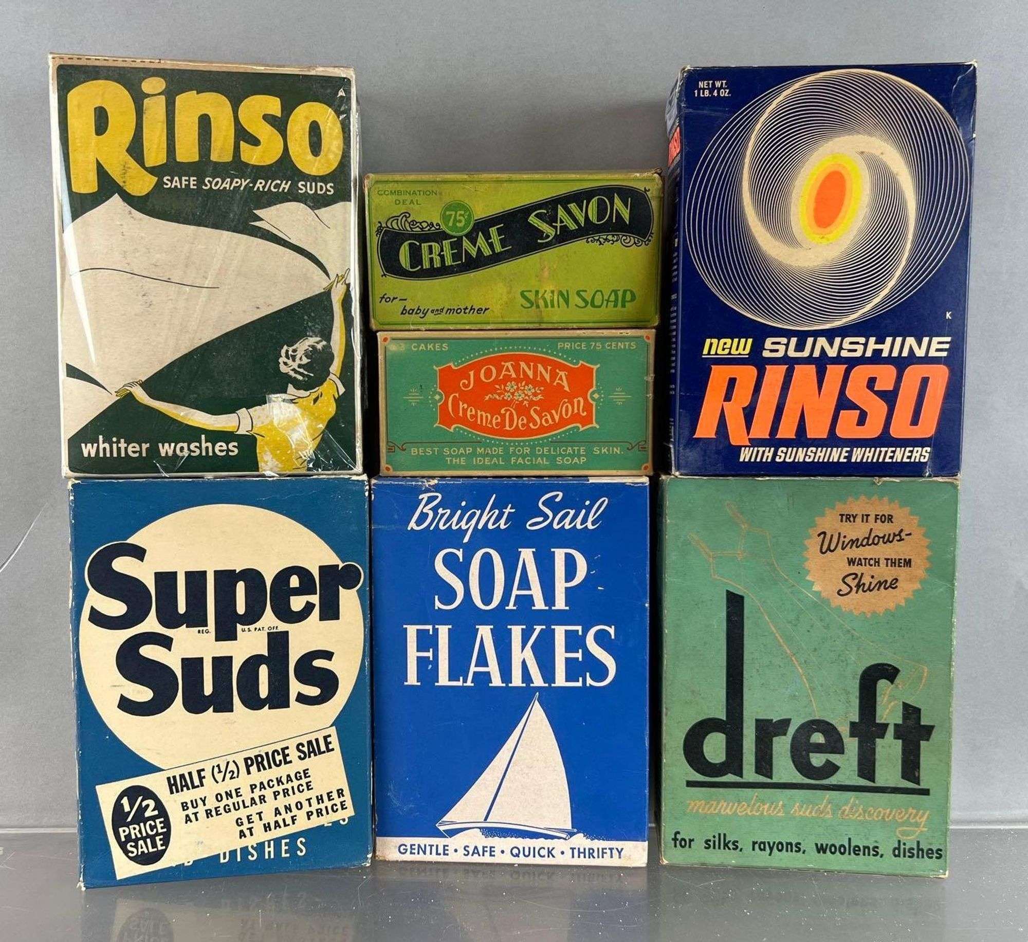 Group of Vintage Laundry Detergent Boxes - Matthew Bullock Auctioneers