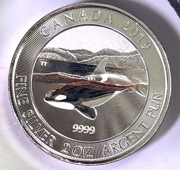 HTF 2019 Canada 2 oz .999 Fine Silver Orca Killer Whale