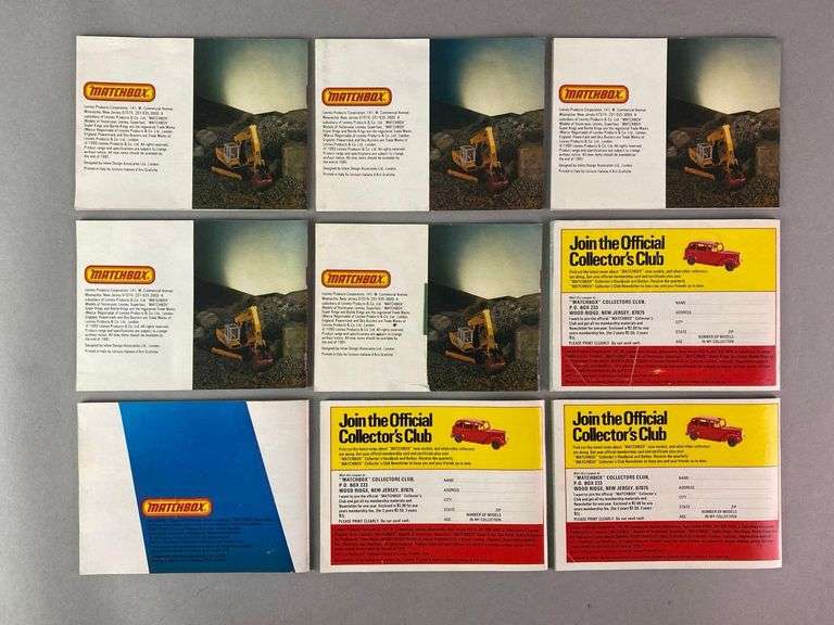 Group of 9 Matchbox Collectors Catalogues
