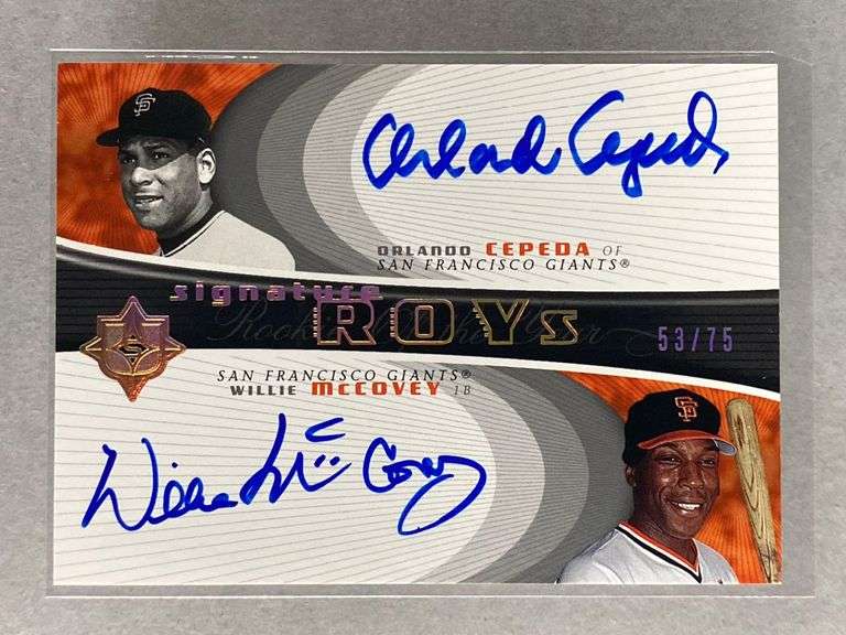 2005 Ultimate Signature Edition ROY Dual Auto Orlando Cepeda and Willie McCovey 53/75