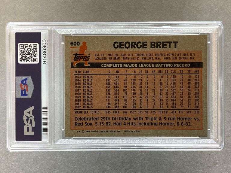 1983 Topps George Brett #600 PSA 10