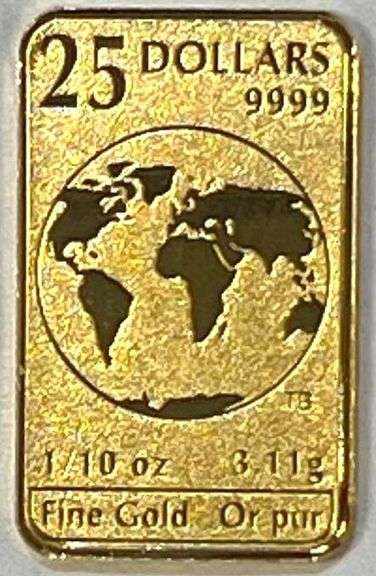 2016 Canada Queen Elizabeth 1/10 oz .999 Fine Gold Bar