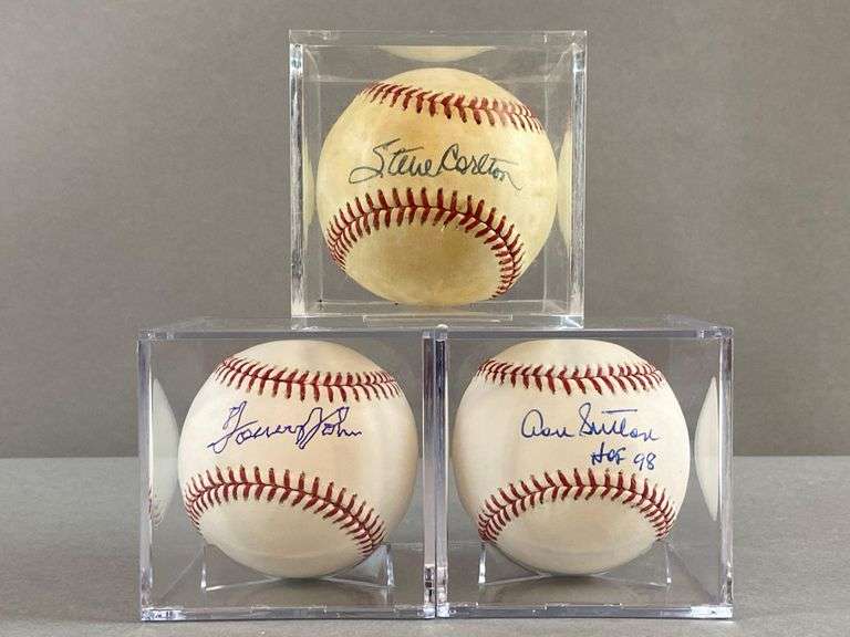 3 - Signed Official MLB Rawlings Baseballs