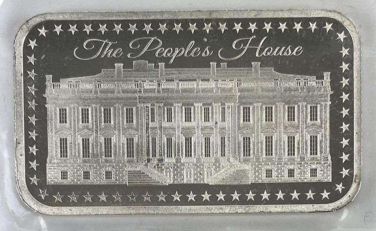 Donald Trump The People's President The People's House Horizontal 1oz. .999 Fine Silver Ingot / Bar