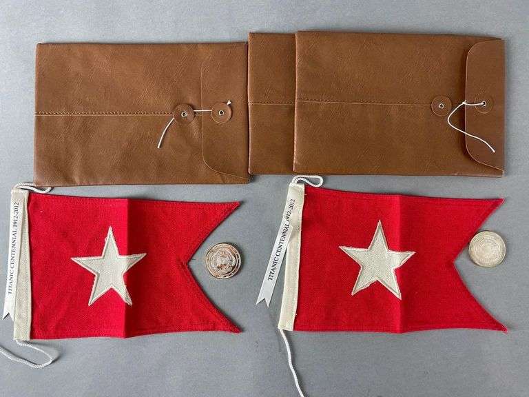 Bolo Flag Rms Group of 2 RMS Titanic Centennial Flags and Coins - Matthew Bullock ...