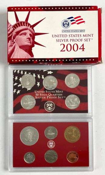 2004 U.S. Mint Silver Proof Set - Matthew Bullock Auctioneers