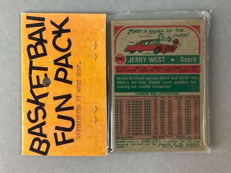 1973 - 74 Topps Basketball West Corps Cello Fun Pack