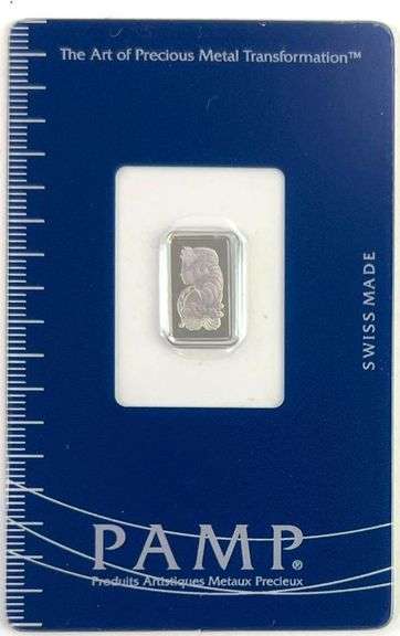 PAMP Lady Fortuna 1 Gram .9995 Fine Platinum Bar in Plastic Assay
