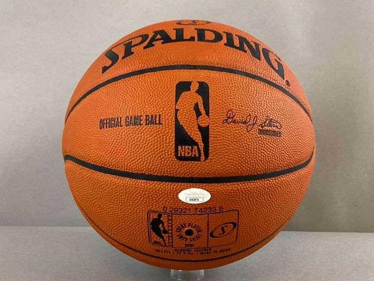 Moses Malone Signed Official NBA Spalding Stern Basketball with JSA COA
