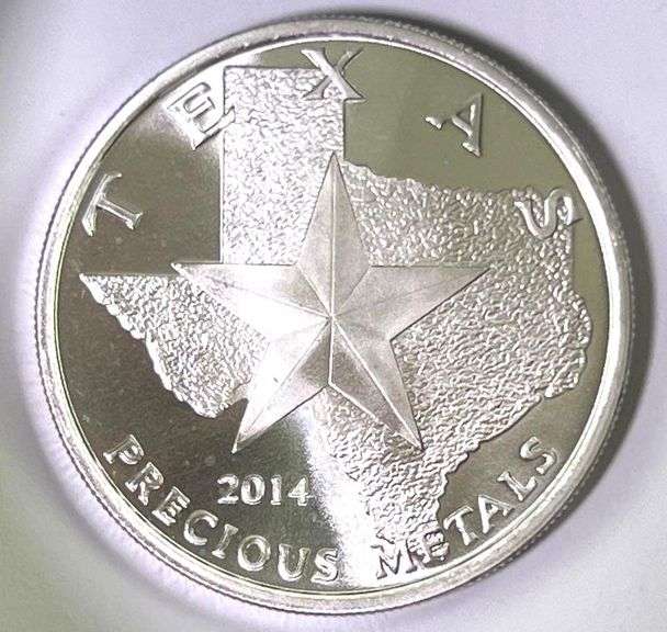 2014 Texas Precious Metals .999 Fine Silver Round