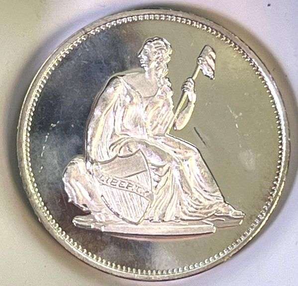 Awesome Vintage Seated Liberty 1 oz .999 Fine Silver Rounds