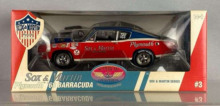 DC Promotions Supercar Collectibles Sox and Martin  1968 Plymouth Barracuda