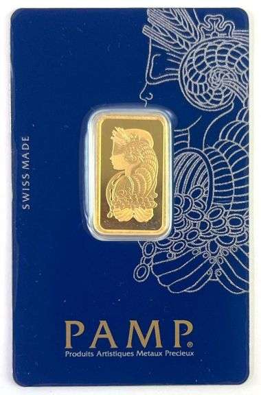 PAMP Lady Fortuna 10 Gram .9999 Fine Gold Bar in Plastic Assay