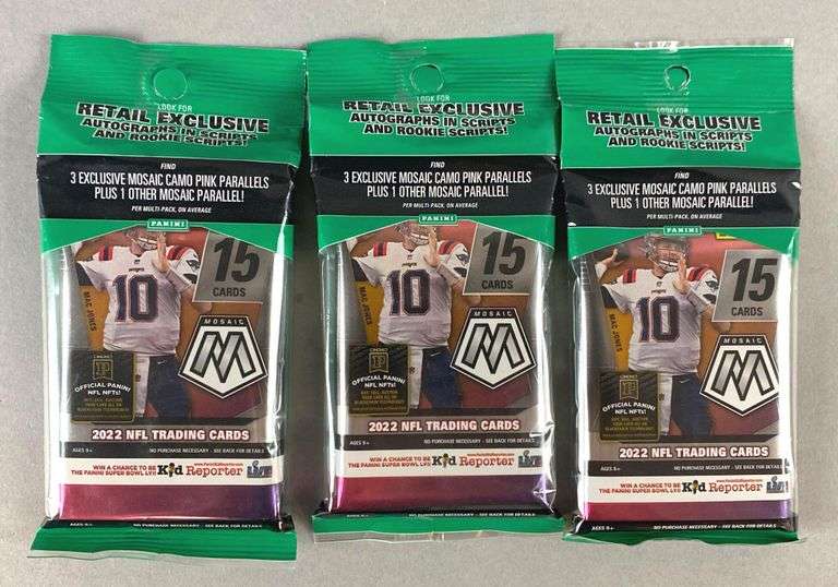 3 - 2022 Panini Mosaic Football Value Fat Packs