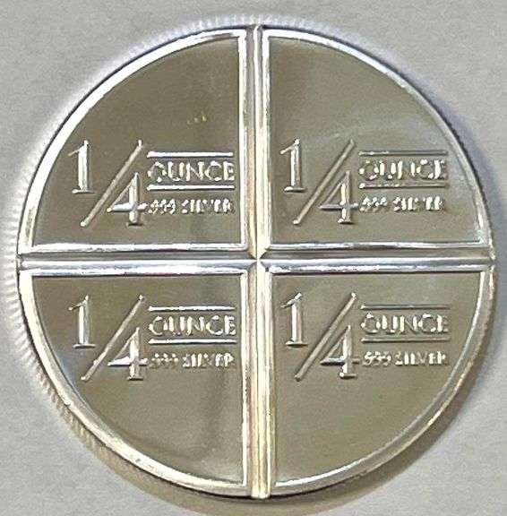 Super Cool Stagecoach Silver 1oz .999 Fine Silver Round with 1/4 oz Divisible