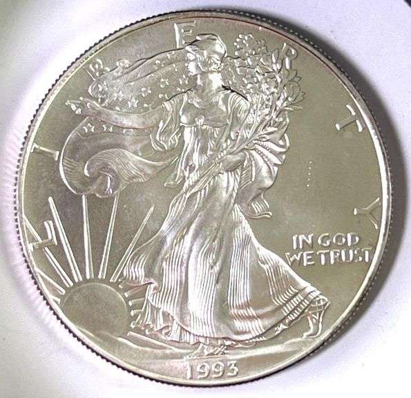 1993 US Mint Silver American Eagle 1 oz .999 Fine Silver