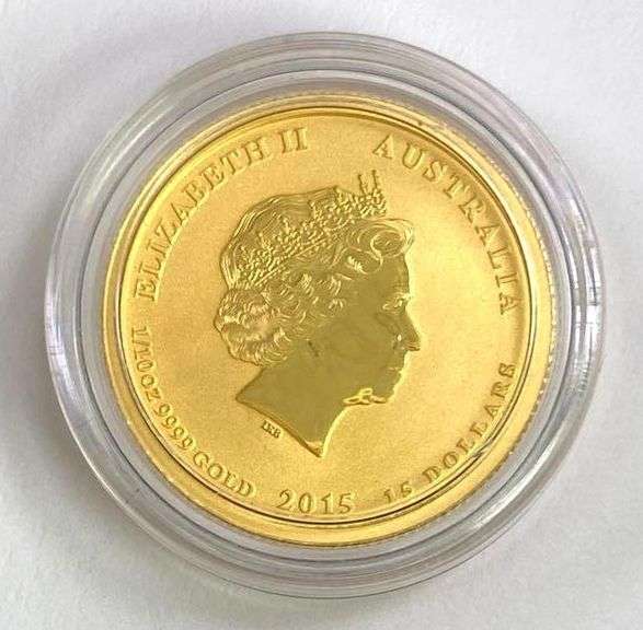 2014 $15 Australia War in the Pacific Battle of The Coral Sea 1/10thoz. 9999 Fine Gold