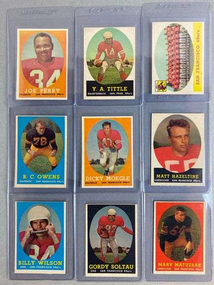 28 - 1958 Topps San Francisco 49ers, Chicago Cardinals, and Philadelphia Eagles High Grade Cards