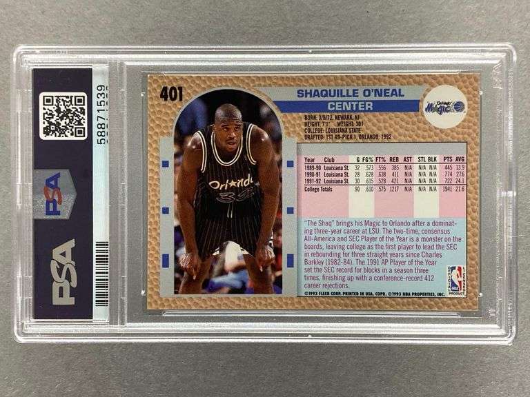 1992 Fleer Shaquille ONeal #402 PSA 10