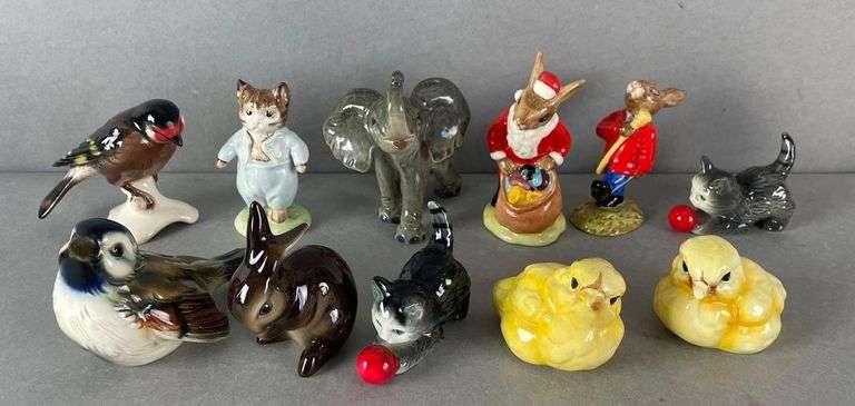 Group of 11 Porcelain Animal Figures - Matthew Bullock Auctioneers