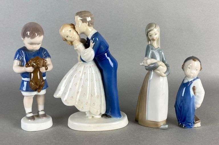 Group of 4 Porcelain Figurines - Matthew Bullock Auctioneers