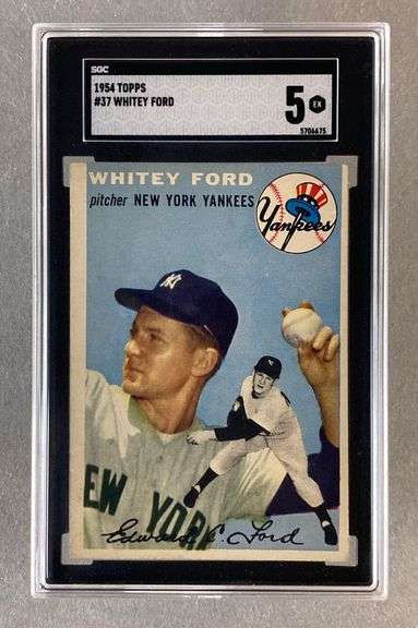 1954 Topps Whitey Ford #37 SGC 5