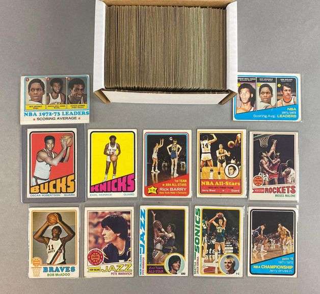 250+ 1970s Topps Basketball Cards with HOFs, Stars and Rookies