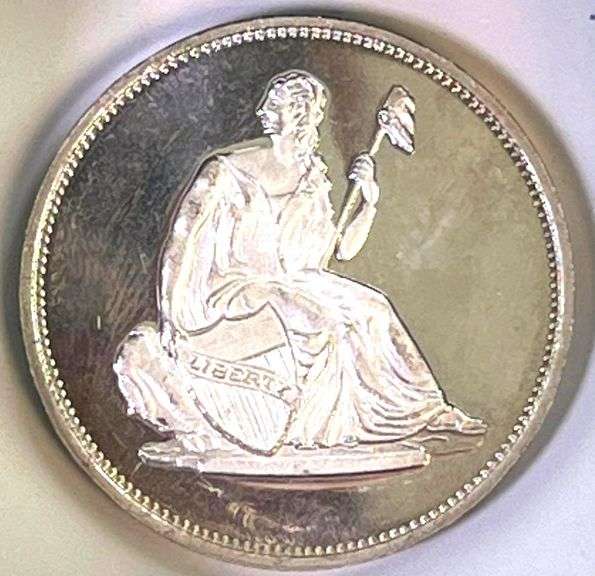Awesome Vintage Seated Liberty 1 oz .999 Fine Silver Rounds