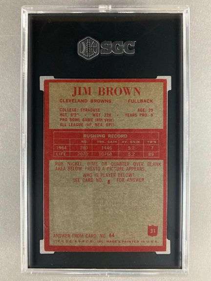 1965 Philadelphia Jim Brown #31SGC 6.5